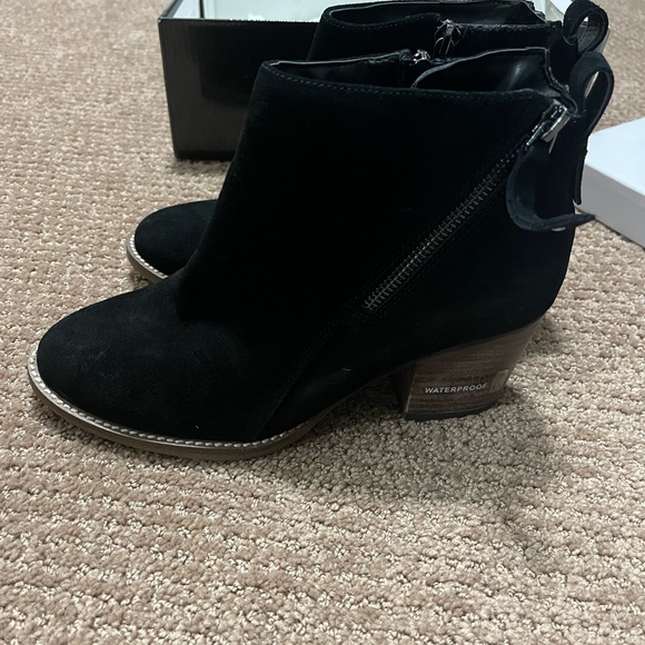 NWT black suede booties. Waterproof! - Picture 3 of 4